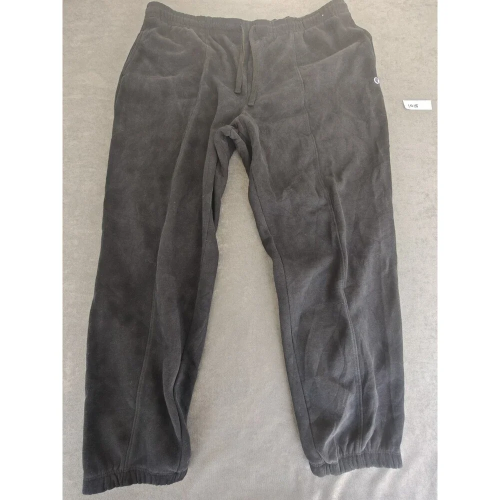 Champion Men's XXL Black Fleece Jogger Sweatpants Athletic Lounge Pants